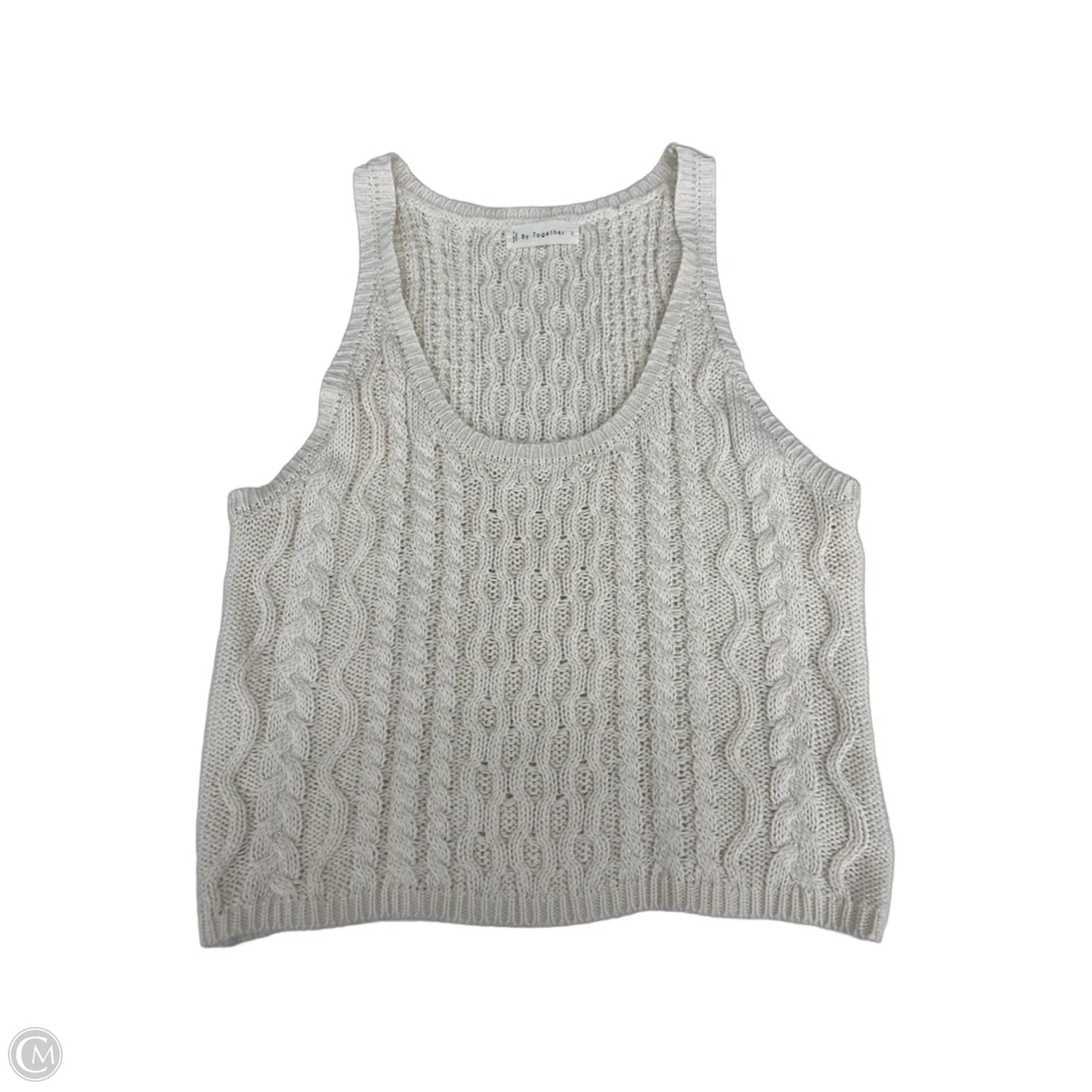 Top Sleeveless By By Together In Cream, Size: S