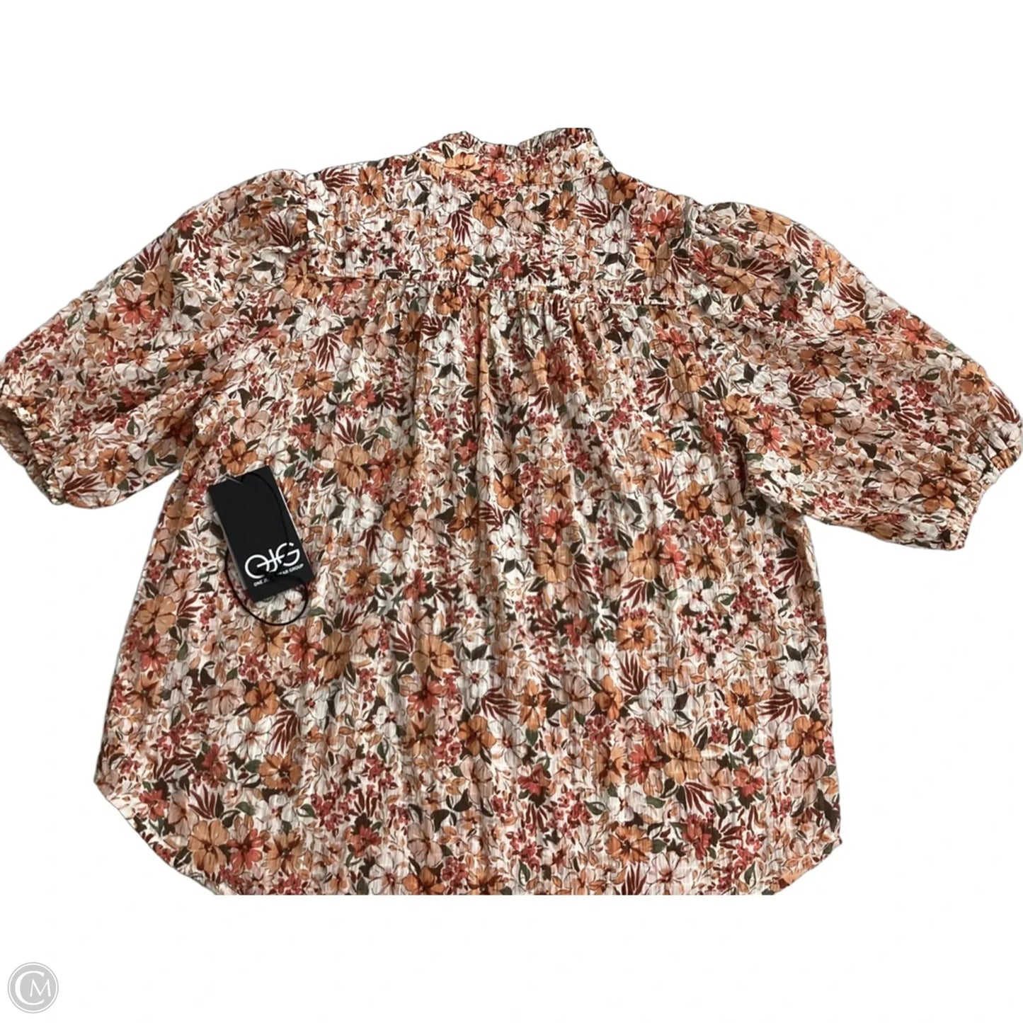 Blouse Short Sleeve By Clothes Mentor In Floral Print, Size: S