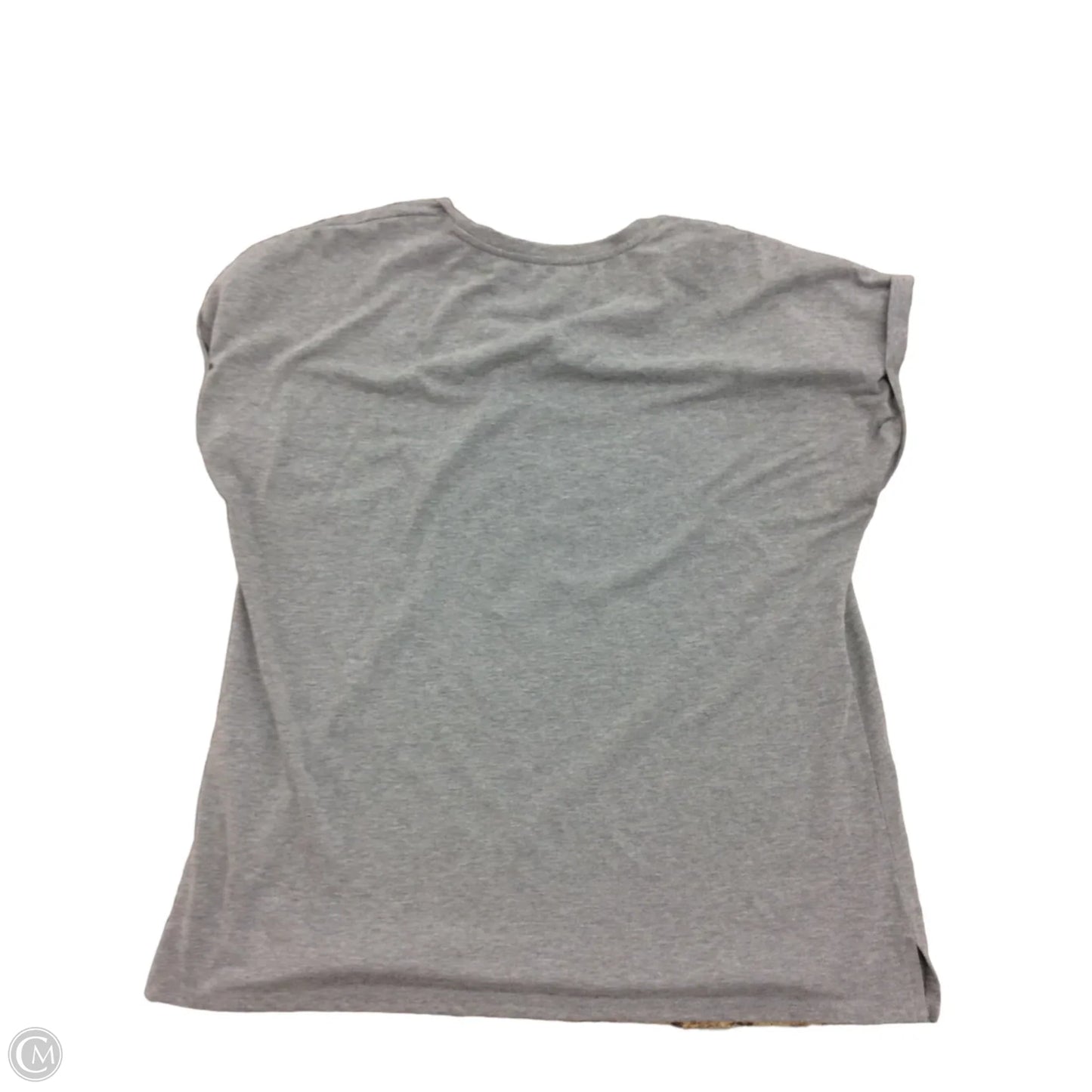 Top Short Sleeve By Disney In Grey, Size: 4x