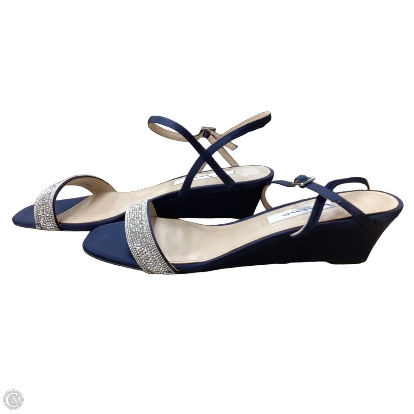 Shoes Heels Wedge By Nina In Blue, Size: 8