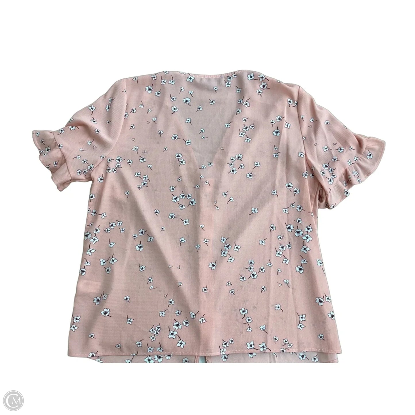 Blouse Short Sleeve By Cece In Floral Print, Size: L