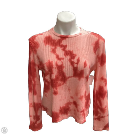 Top Long Sleeve By Topshop In Tie Dye Print, Size: S