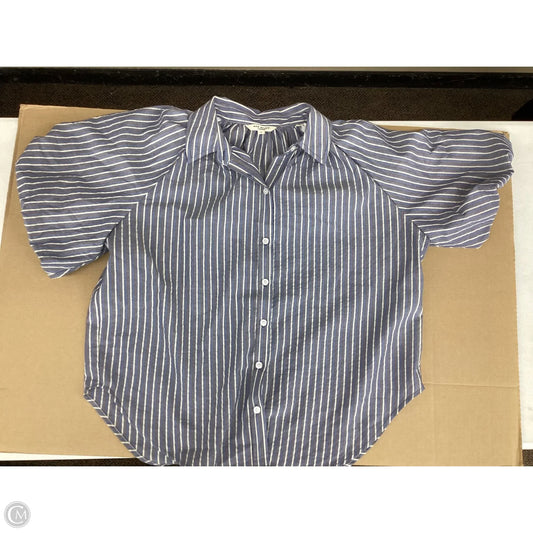 Blouse Short Sleeve By Max Studio In Striped Pattern, Size: L