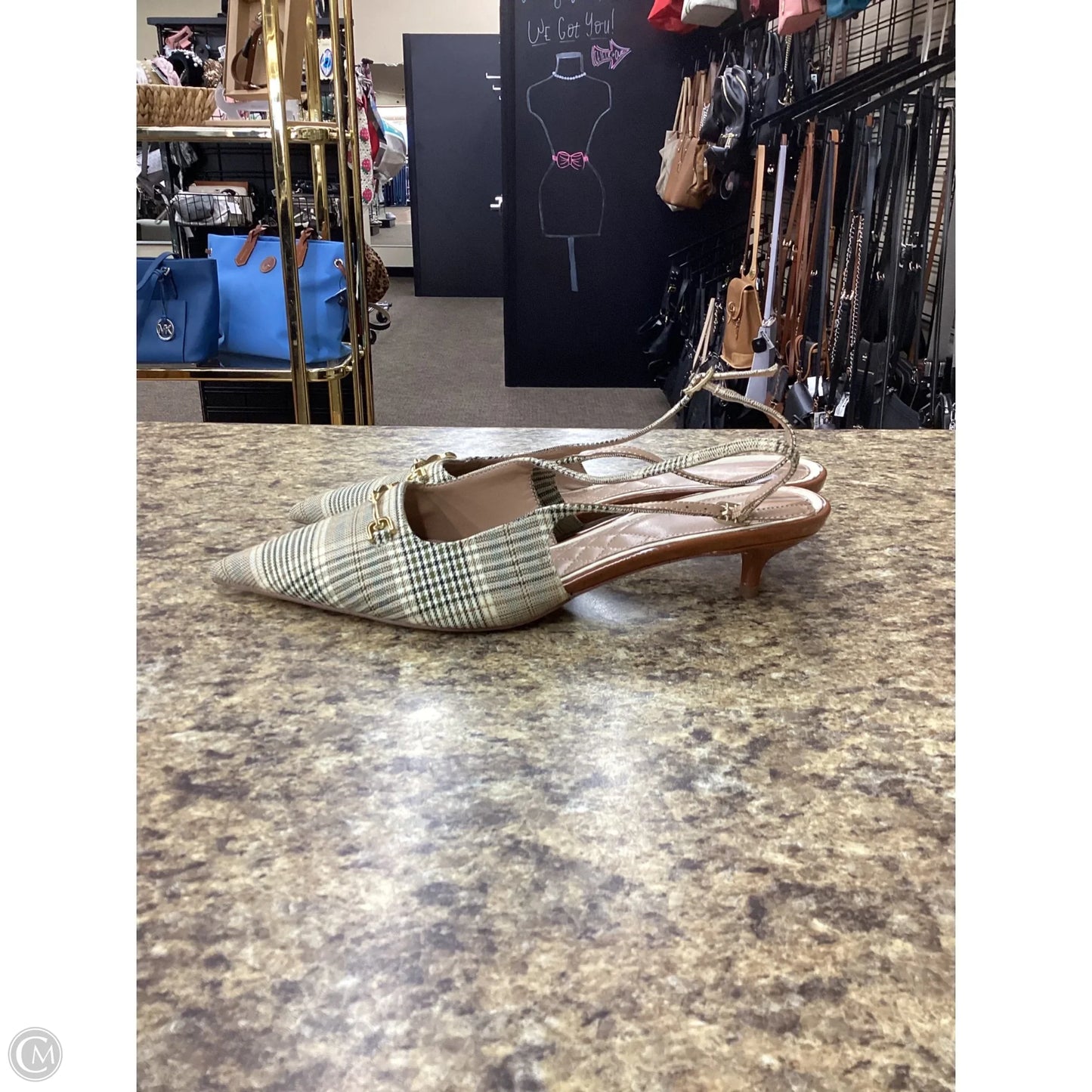 Shoes Heels Kitten By Sam Edelman In Plaid Pattern, Size: 9