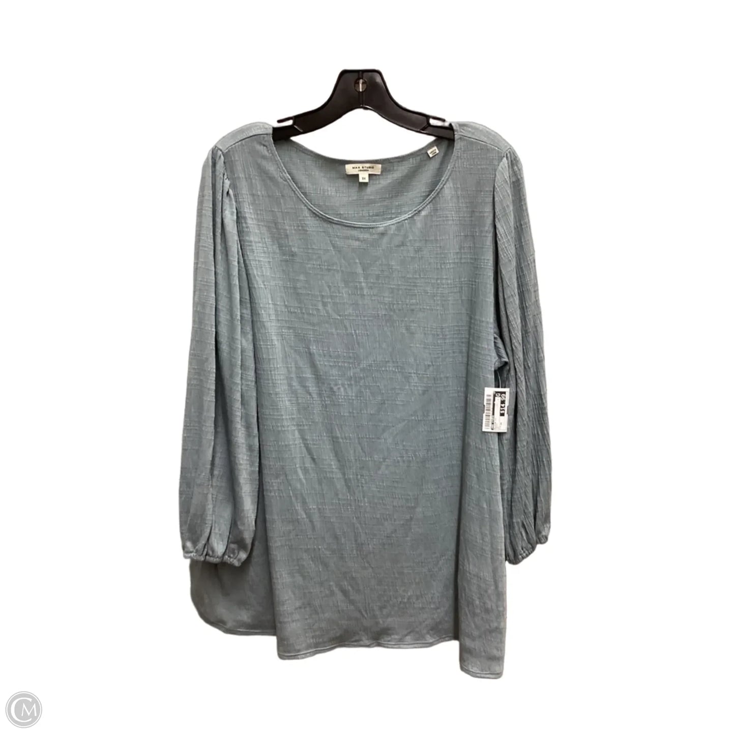 Blouse Long Sleeve By Max Studio In Green, Size: 3x