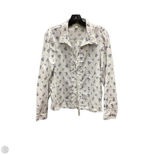 Blouse Long Sleeve By Lucky Brand In White, Size: M