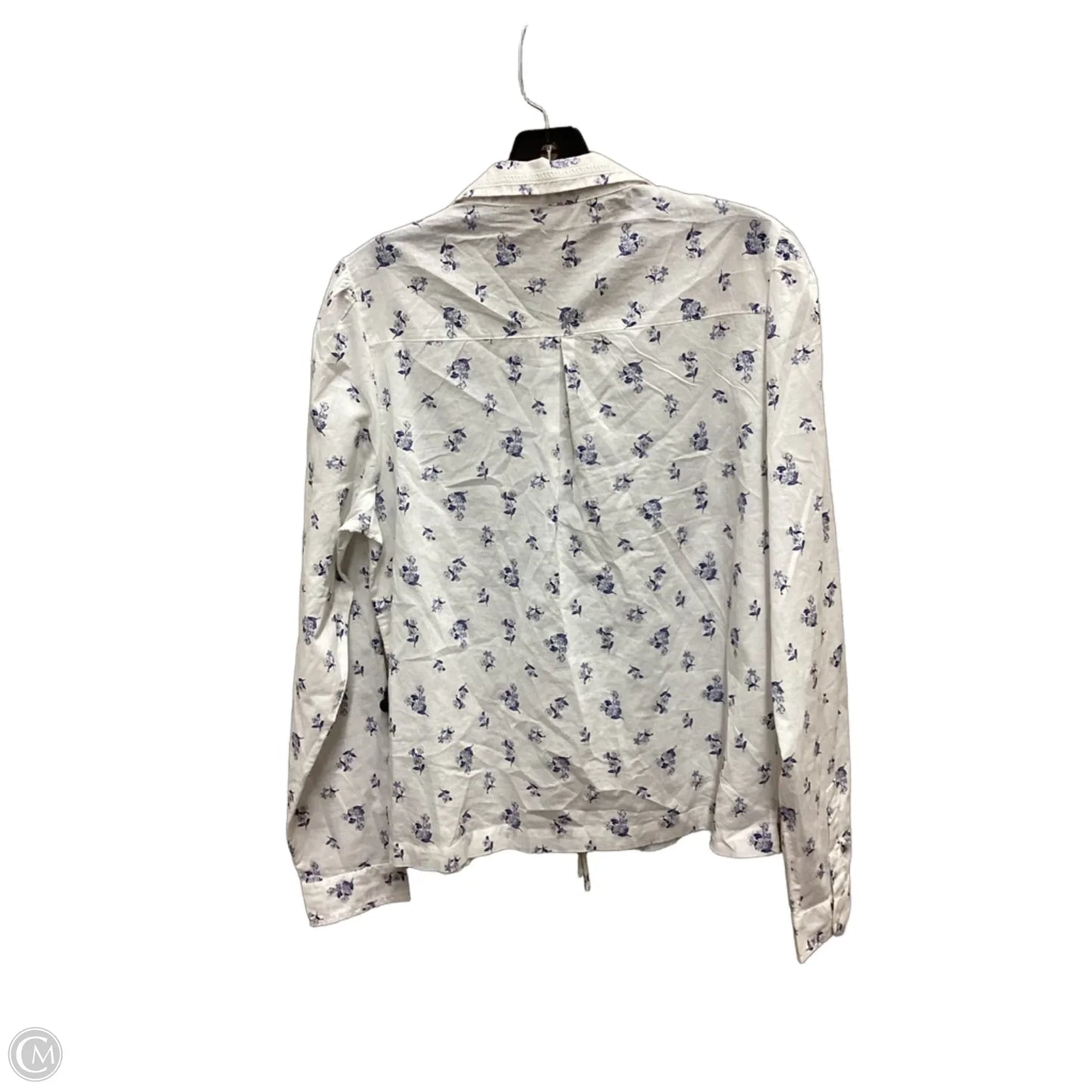 Blouse Long Sleeve By Lucky Brand In White, Size: M