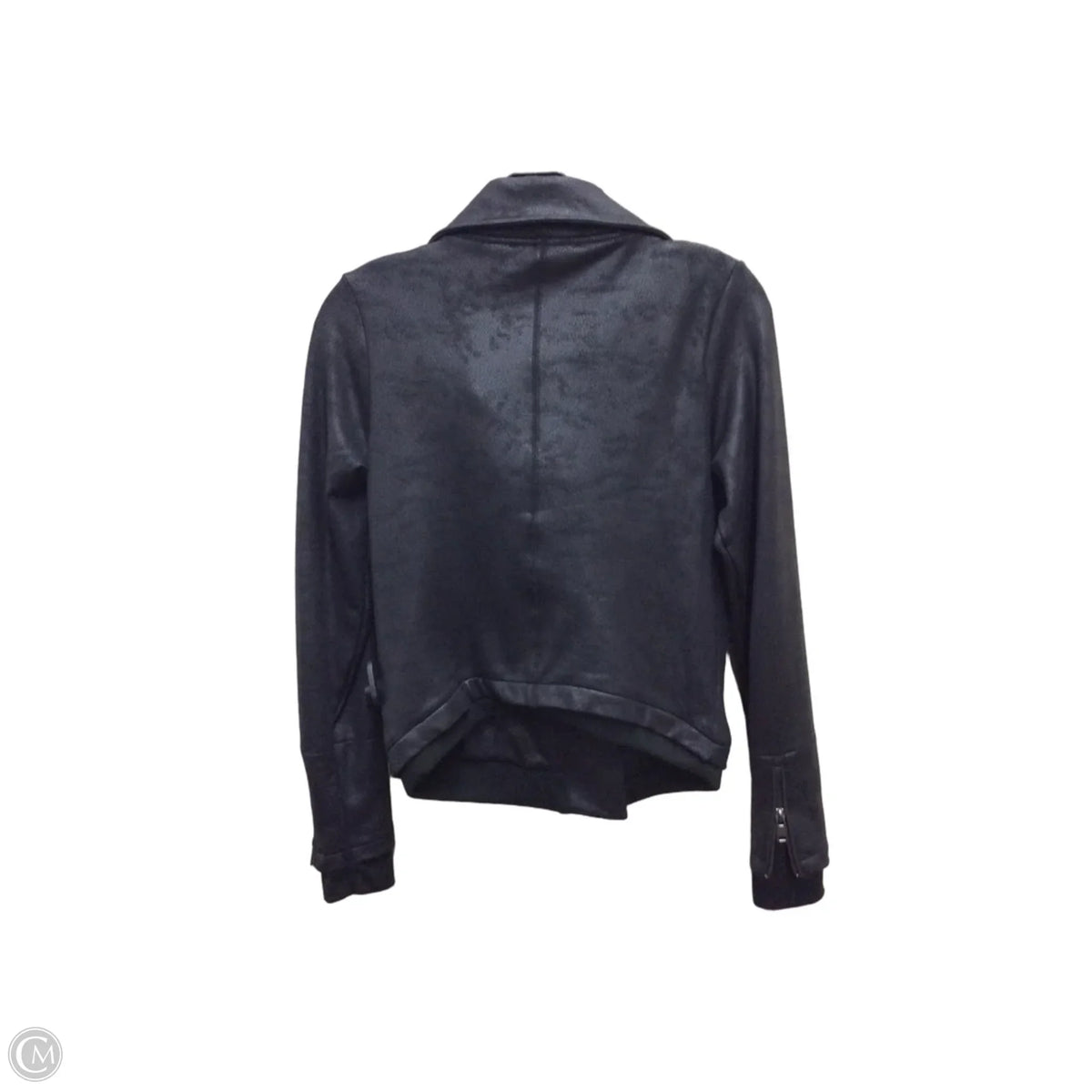 Jacket Moto By Clothes Mentor In Black, Size: S