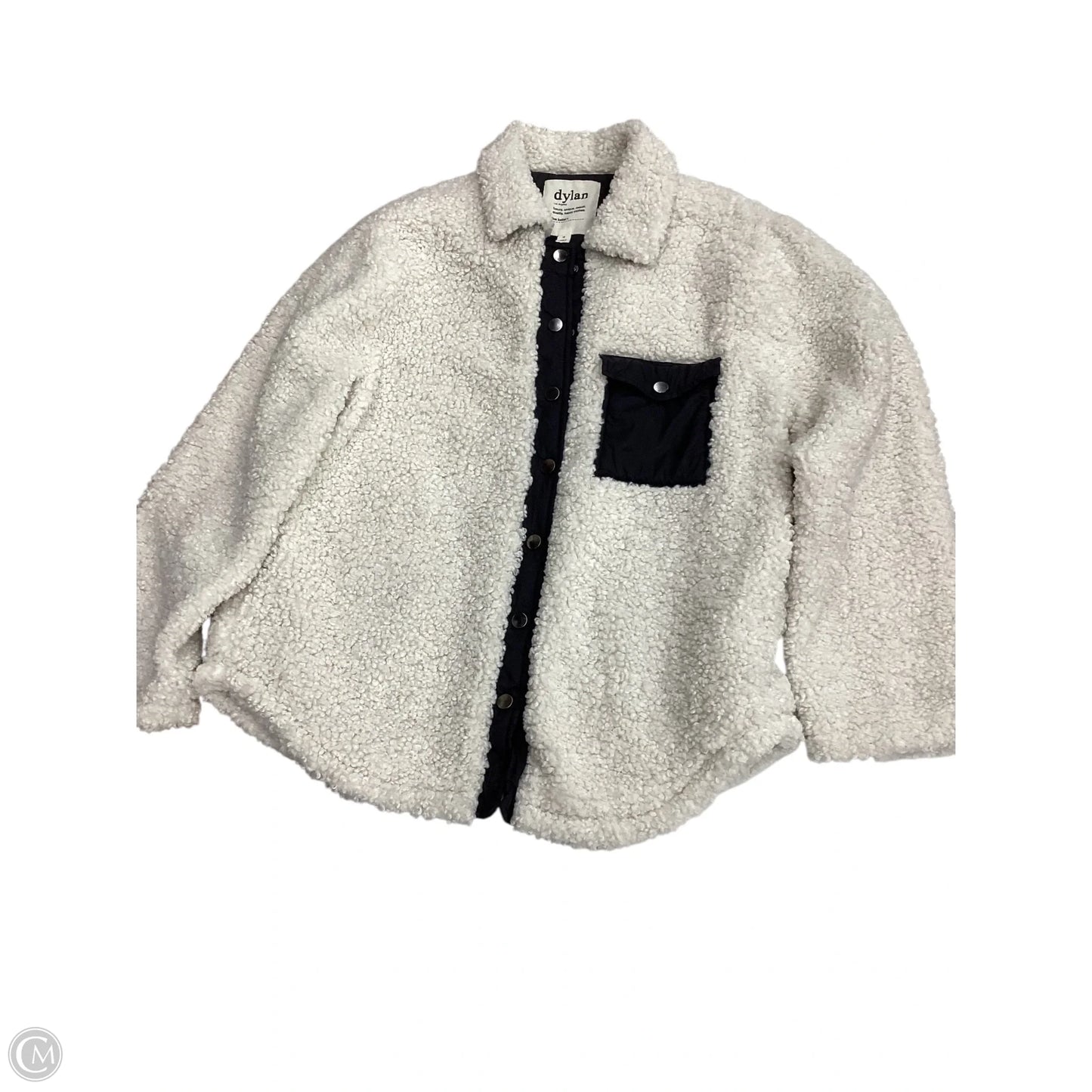 Jacket Puffer & Quilted By Dylan In Cream, Size: M