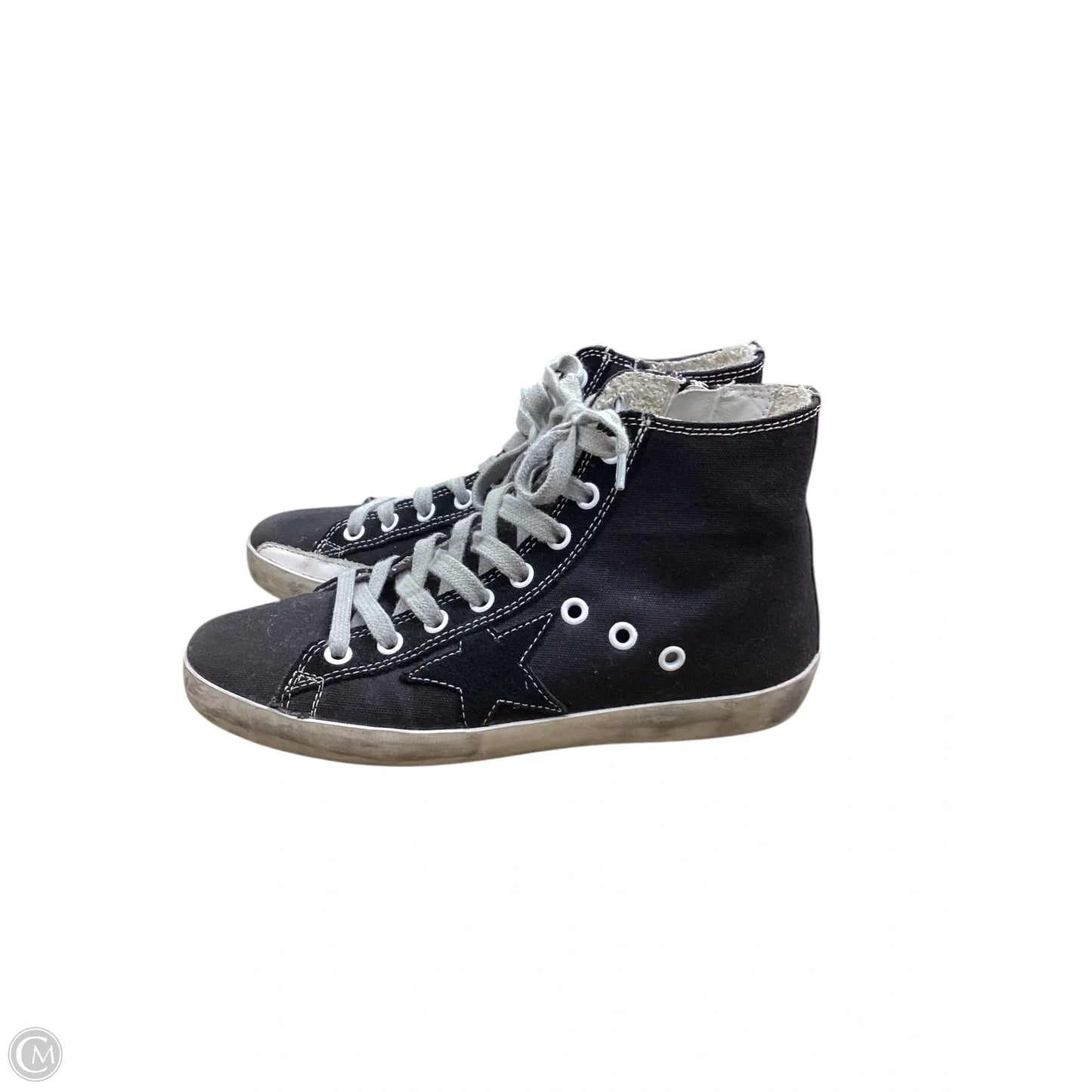 Shoes Sneakers By Golden Goose In Black White, Size: 5
