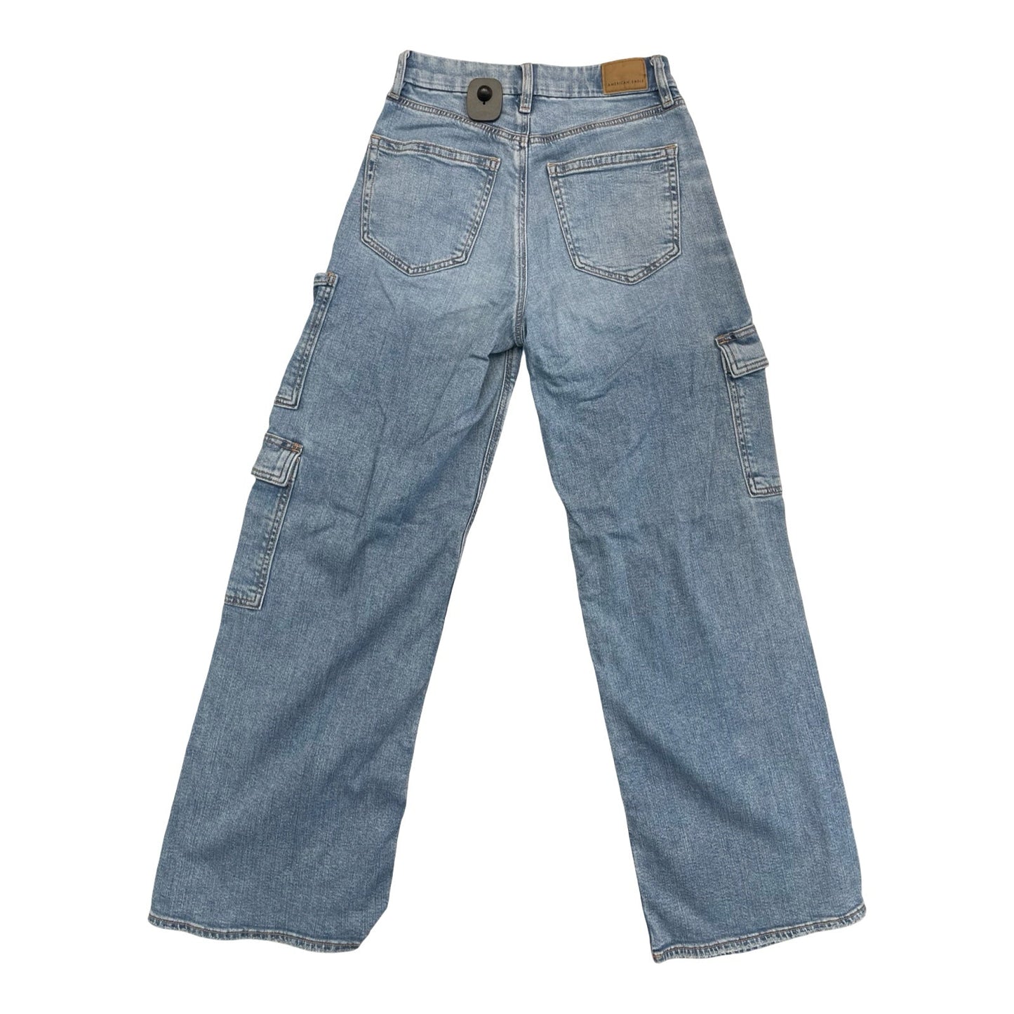 Jeans Wide Leg By American Eagle In Blue Denim, Size:0