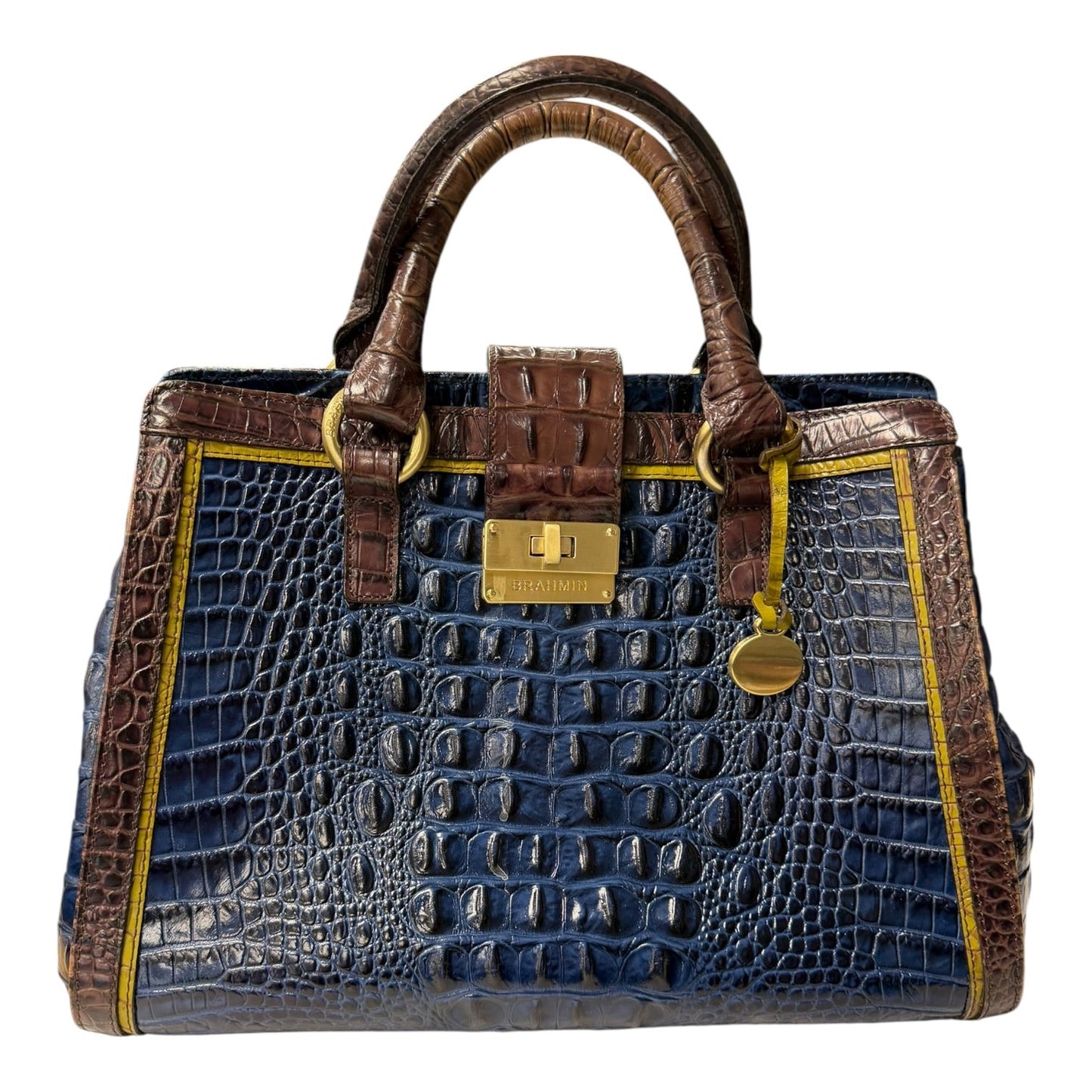 Handbag Designer By Brahmin In Blue, Size:Medium