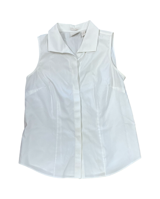 Blouse Sleeveless By Chicos In White, Size:M