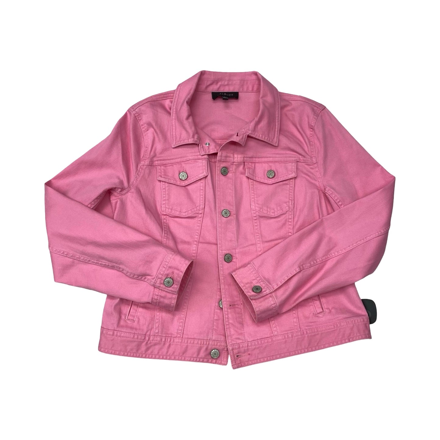 Jacket Denim By Talbots In Pink, Size:M