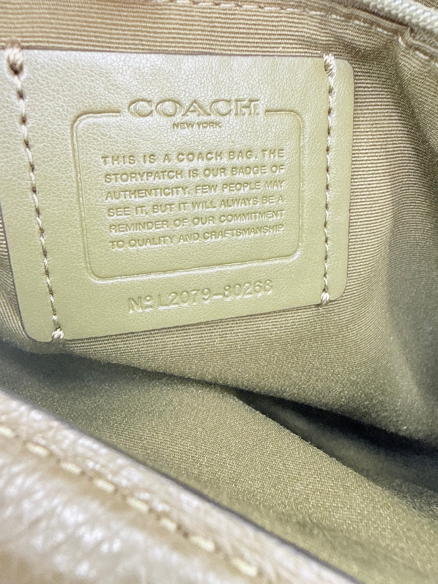 Handbag Designer By Coach, Size: Large