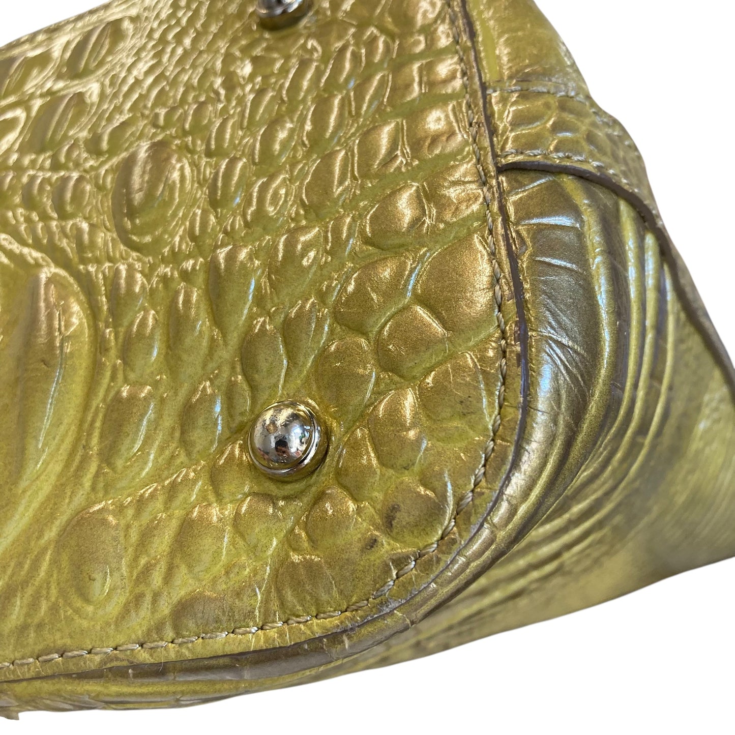 Handbag Designer By Brahmin In Gold, Size:Large