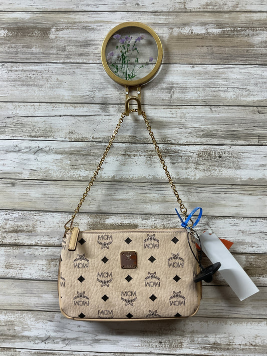 Handbag Luxury Designer By Mcm In Tan, Size:Small