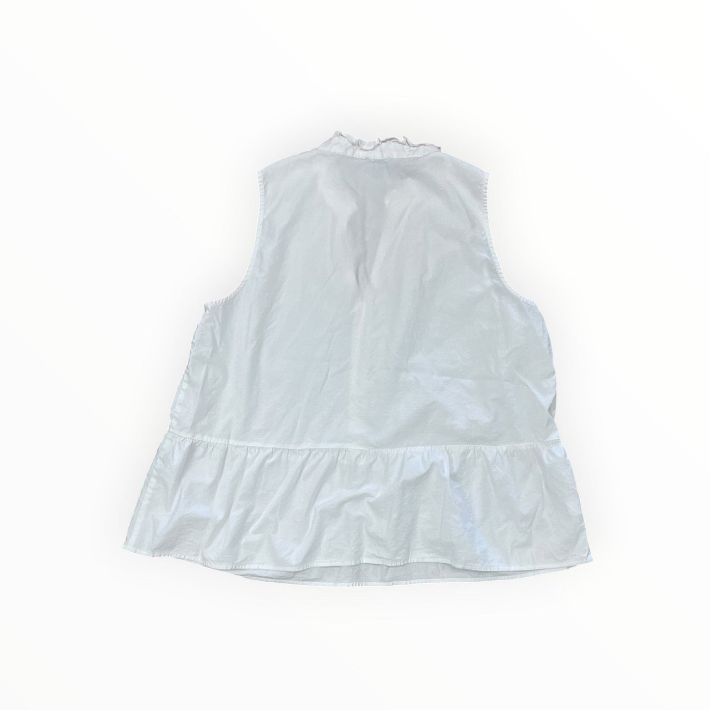 Top Sleeveless By Ann Taylor In White, Size:L