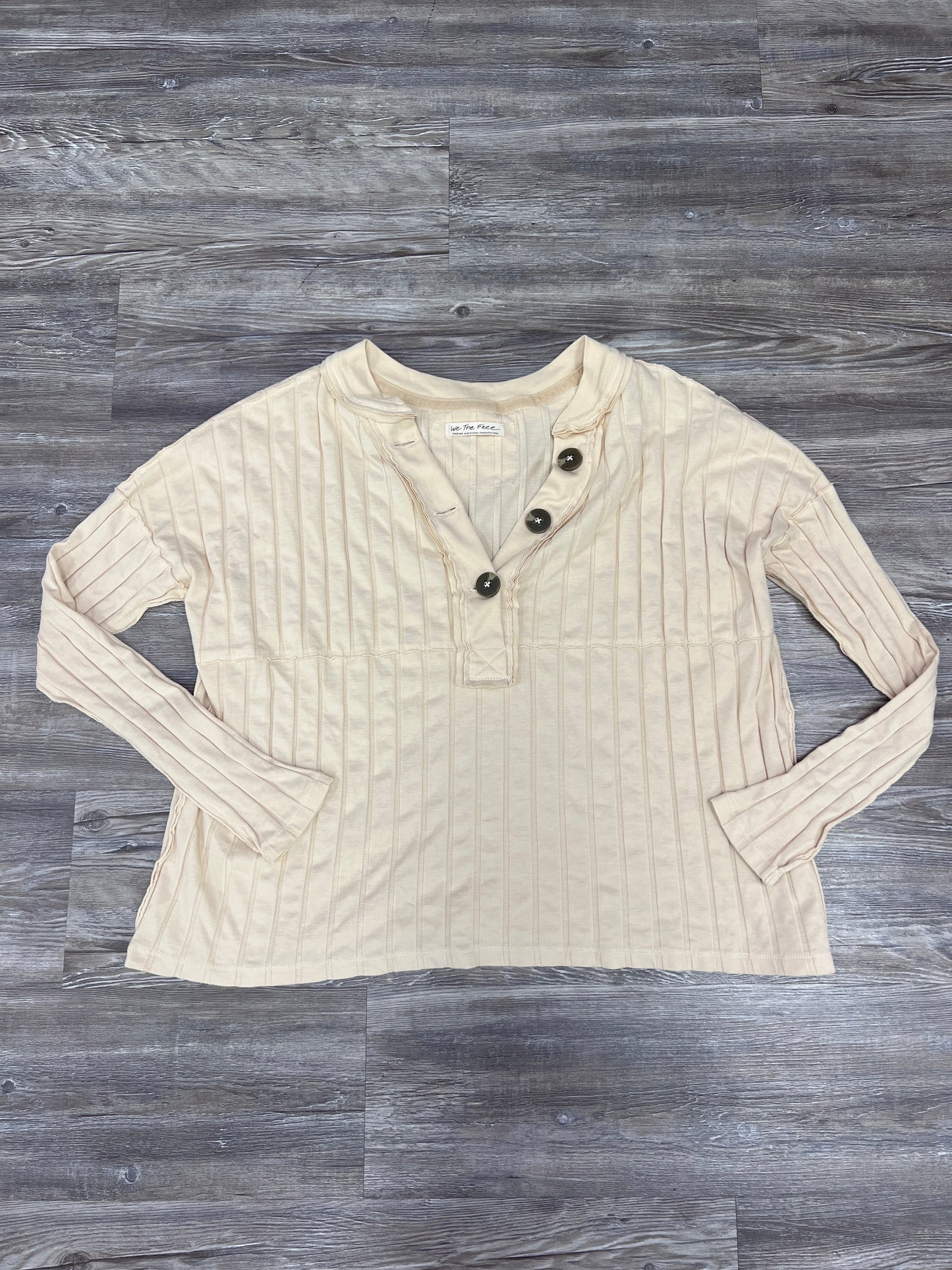 Top Long Sleeve By We The Free In Tan, Size: M