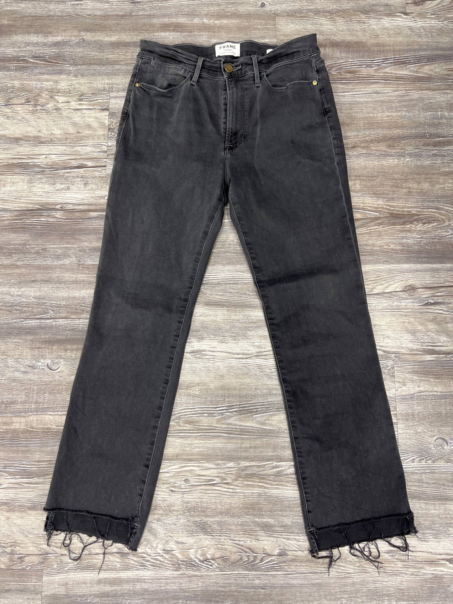 Black Denim Jeans Designer Frame, Size 10