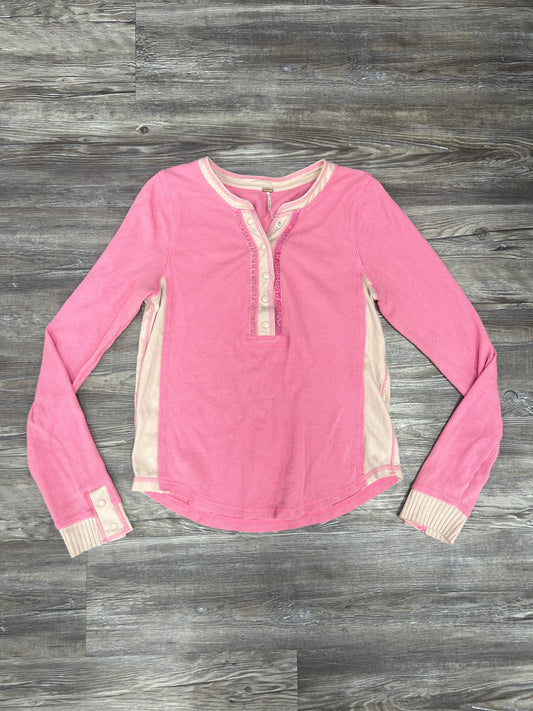 Pink Top Long Sleeve Free People, Size L