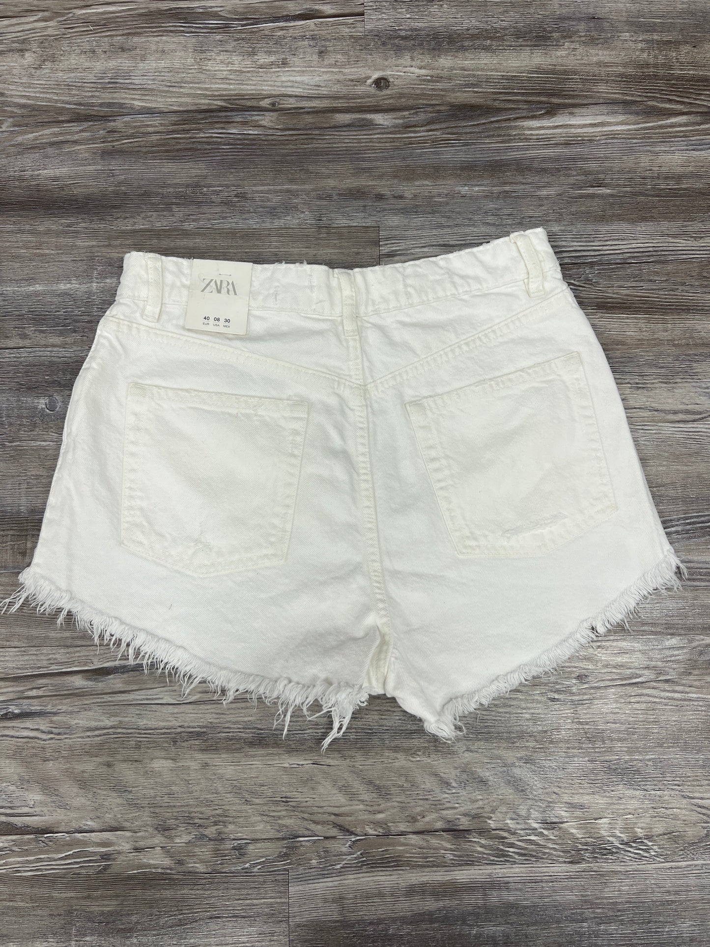 White Denim Shorts Zara, Size 8