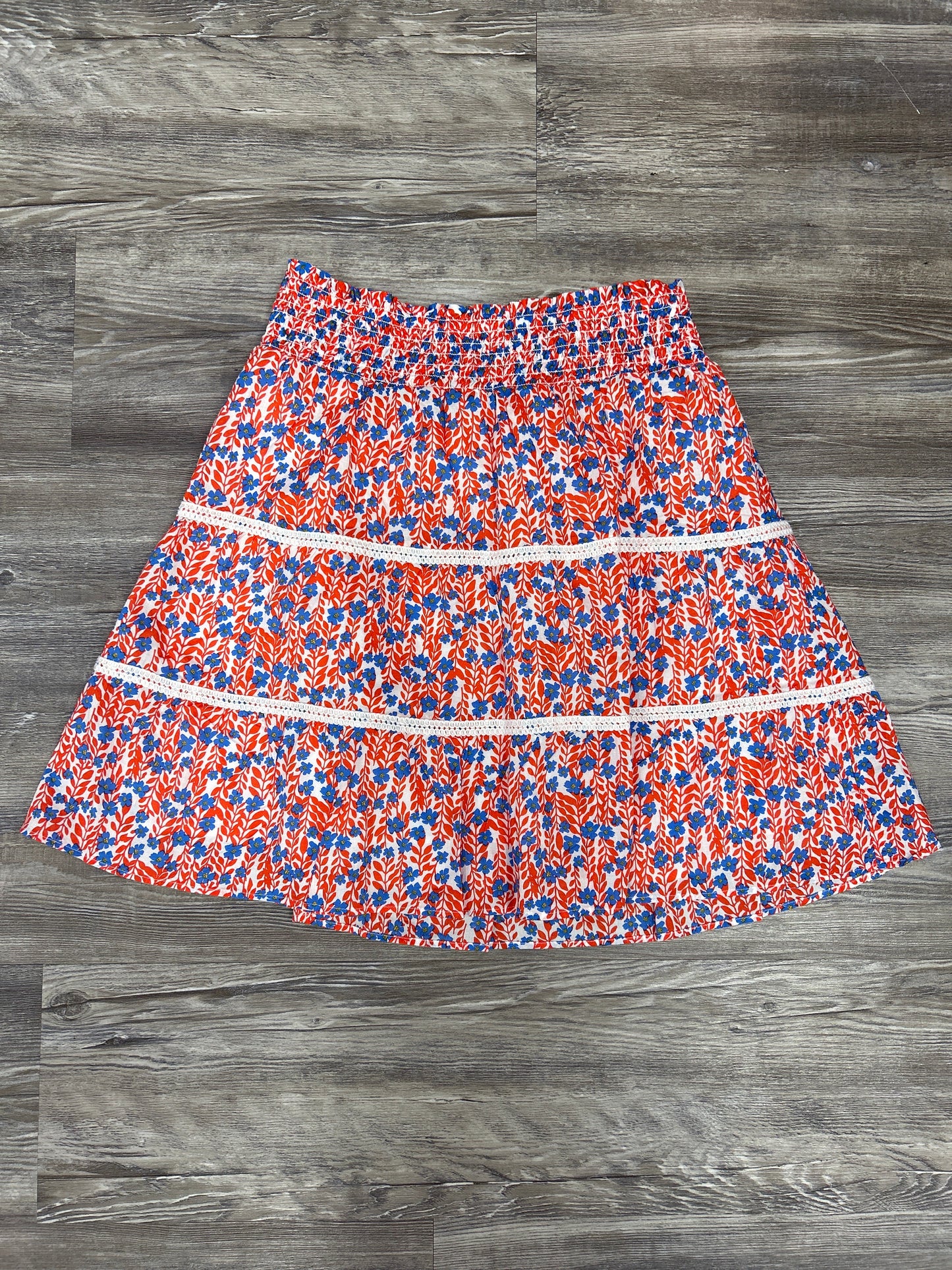 Red Skirt Midi J. Crew, Size Xs