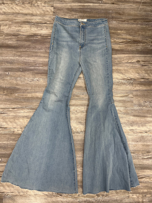 Blue Denim Jeans Flared Free People, Size 4