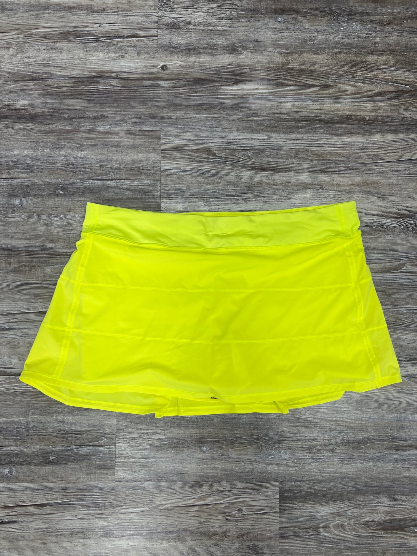 Athletic Skort By Lululemon In Yellow, Size: 20