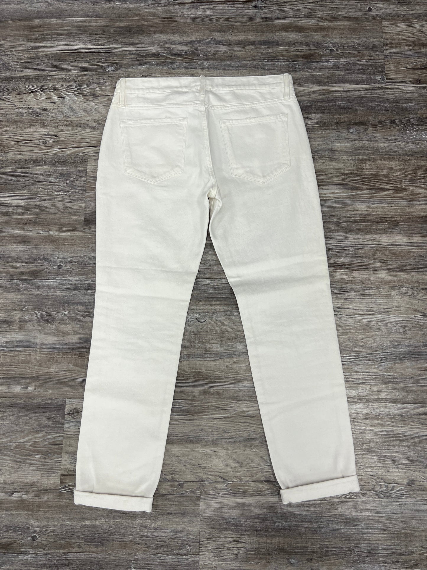 Jeans Designer By Frame In White Denim, Size: 2