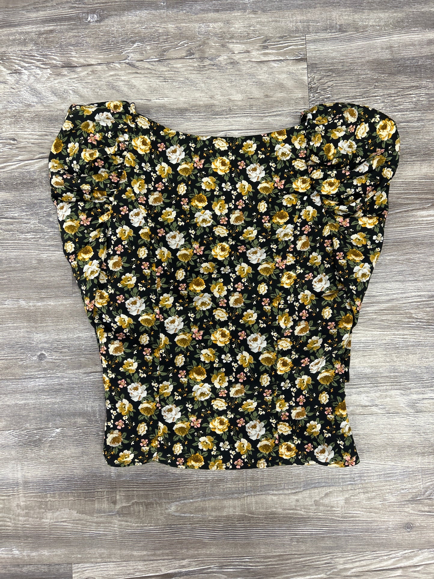 Top Long Sleeve By Top Shop In Floral Print, Size: Xs