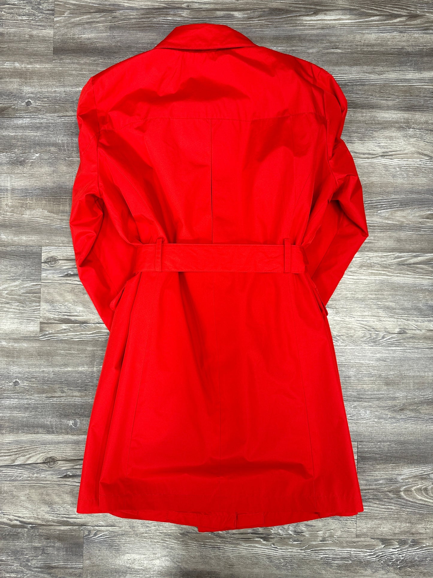 Coat Trench Coat By Nine West Apparel In Red, Size: L