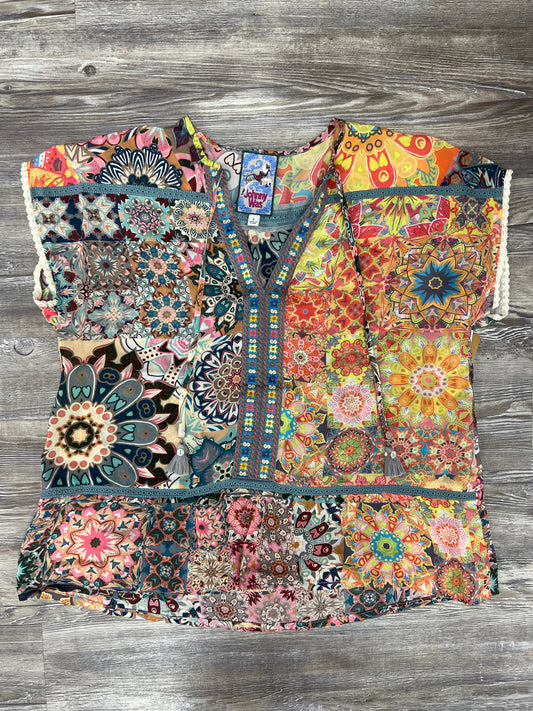 Top Short Sleeve By Johnny Was In Multi-colored, Size: S