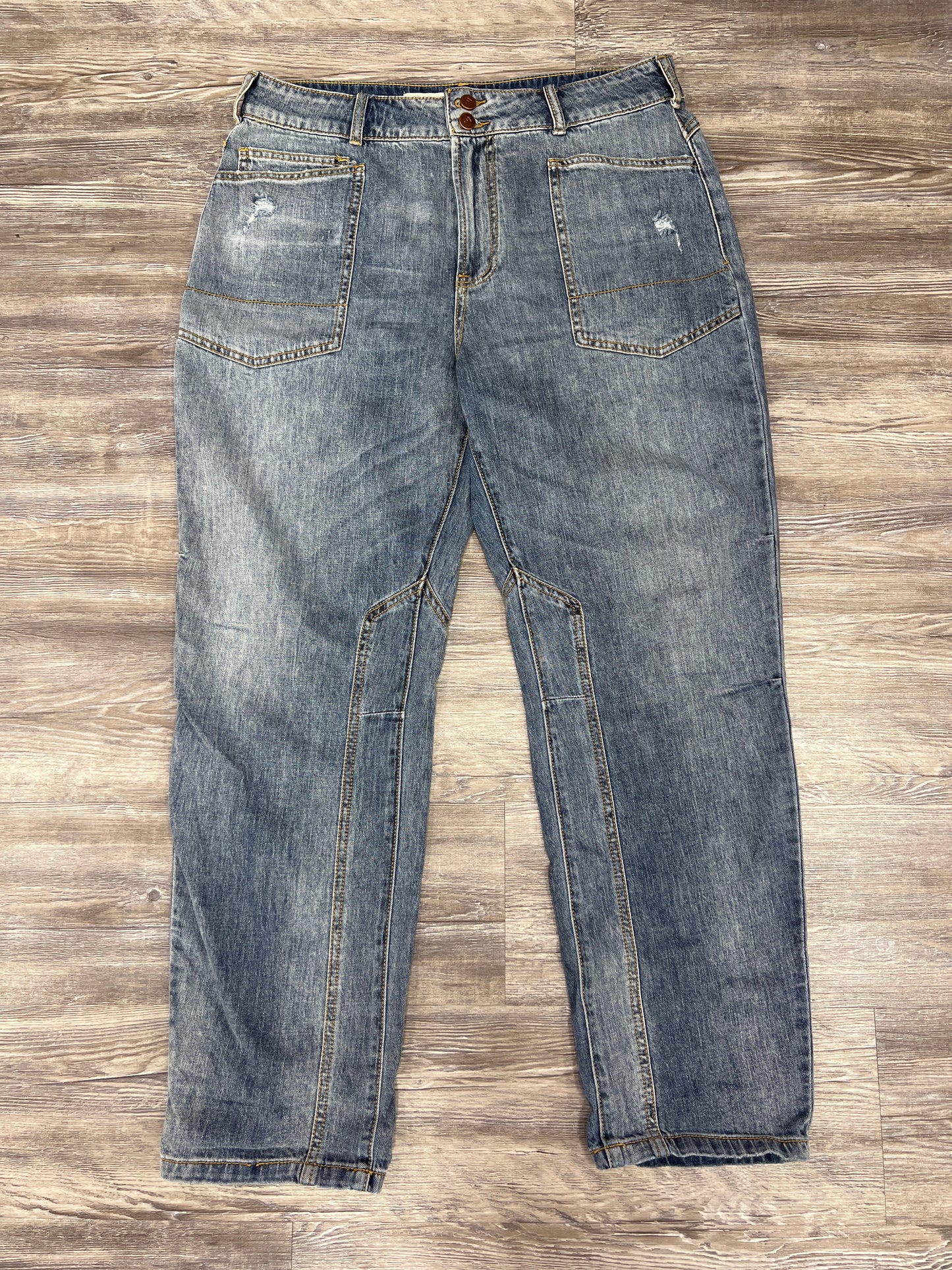 Jeans Straight By Pilcro In Blue Denim, Size: 12