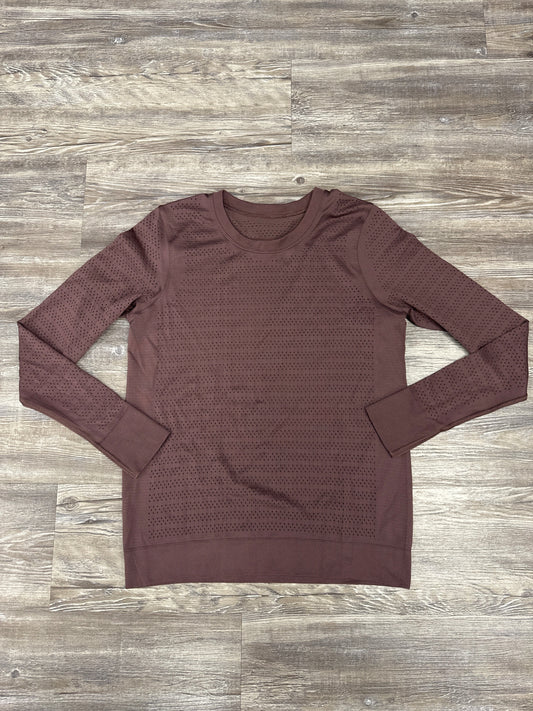 Athletic Top Long Sleeve Crewneck By Lululemon In Purple, Size: M