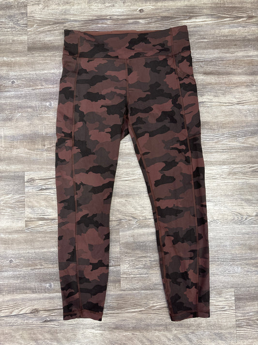 Athletic Leggings By Lululemon In Camouflage Print, Size: 10