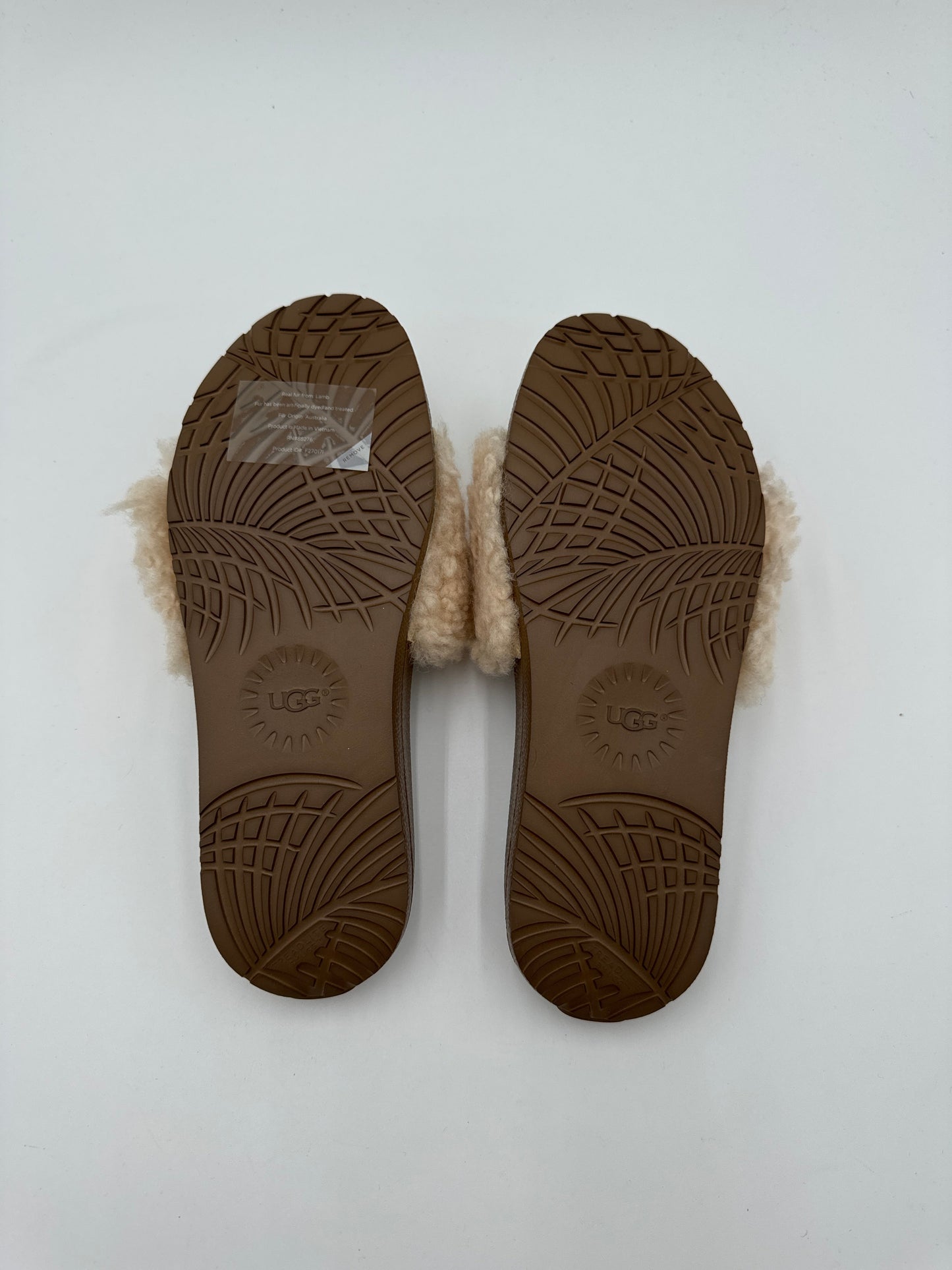 Sandals Flats By Ugg In Brown & Cream, Size: 10