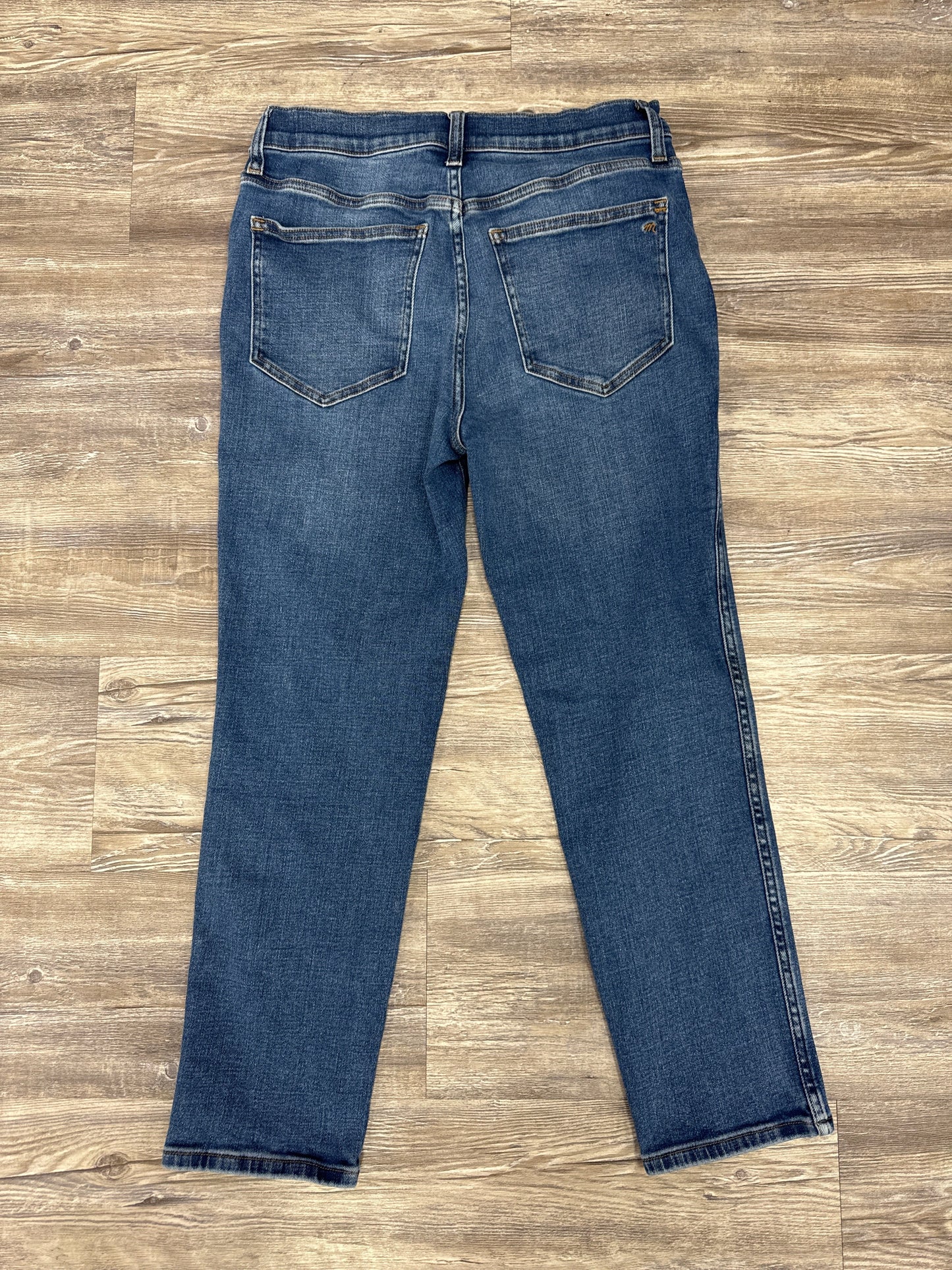 Jeans Straight By Madewell In Blue Denim, Size: 8p