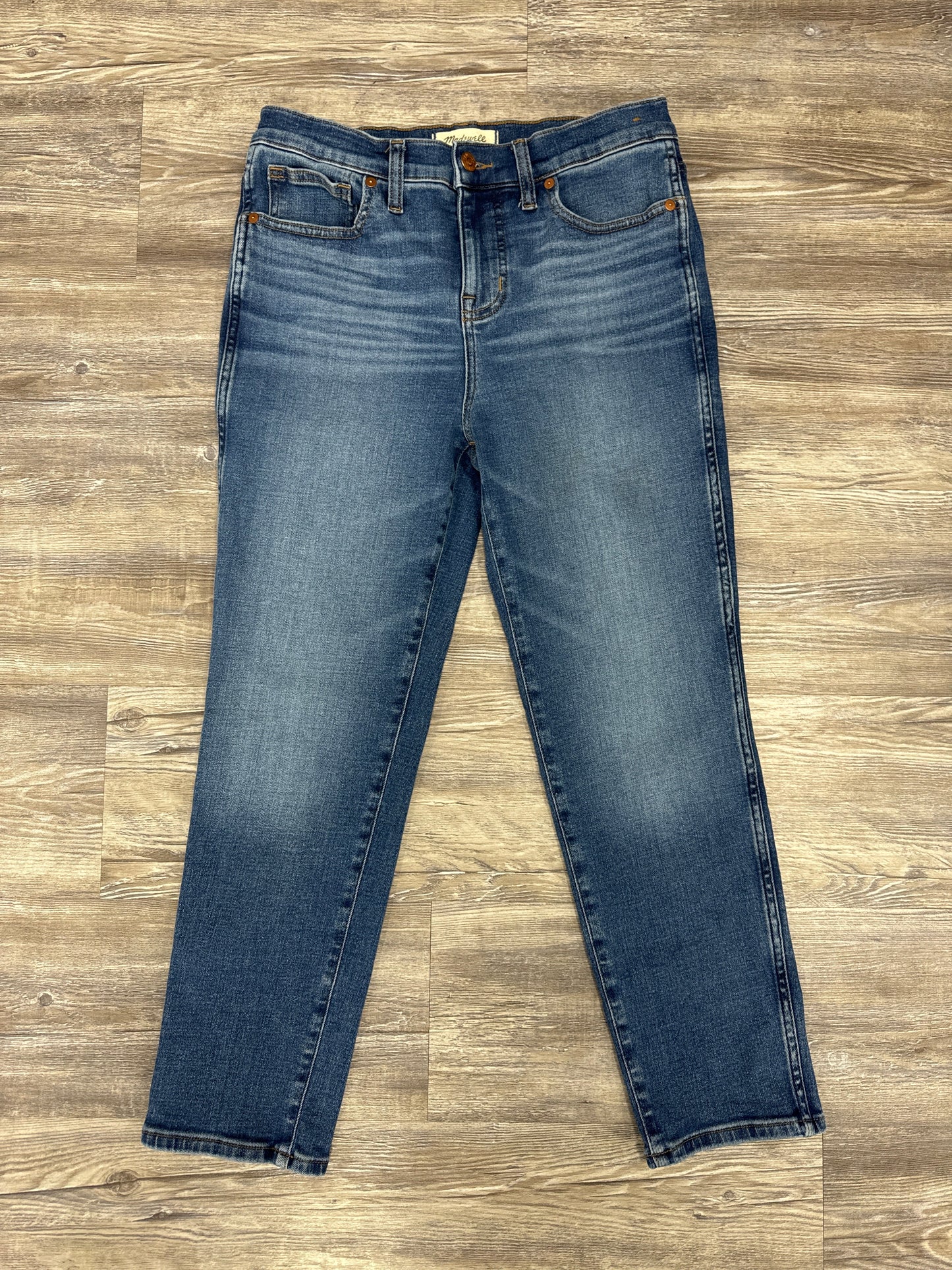 Jeans Straight By Madewell In Blue Denim, Size: 8p