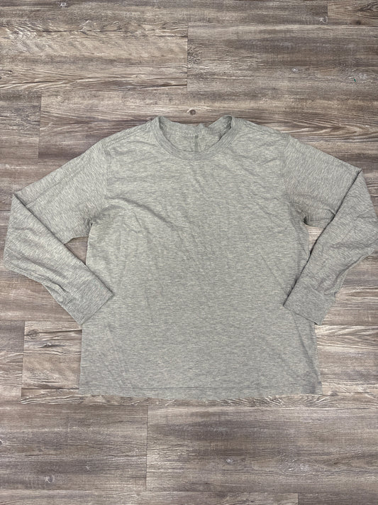 Athletic Top Long Sleeve Crewneck By Lululemon In Grey, Size: S