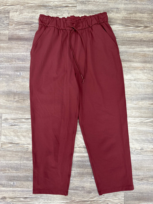 Athletic Pants By Lululemon In Red, Size: 6