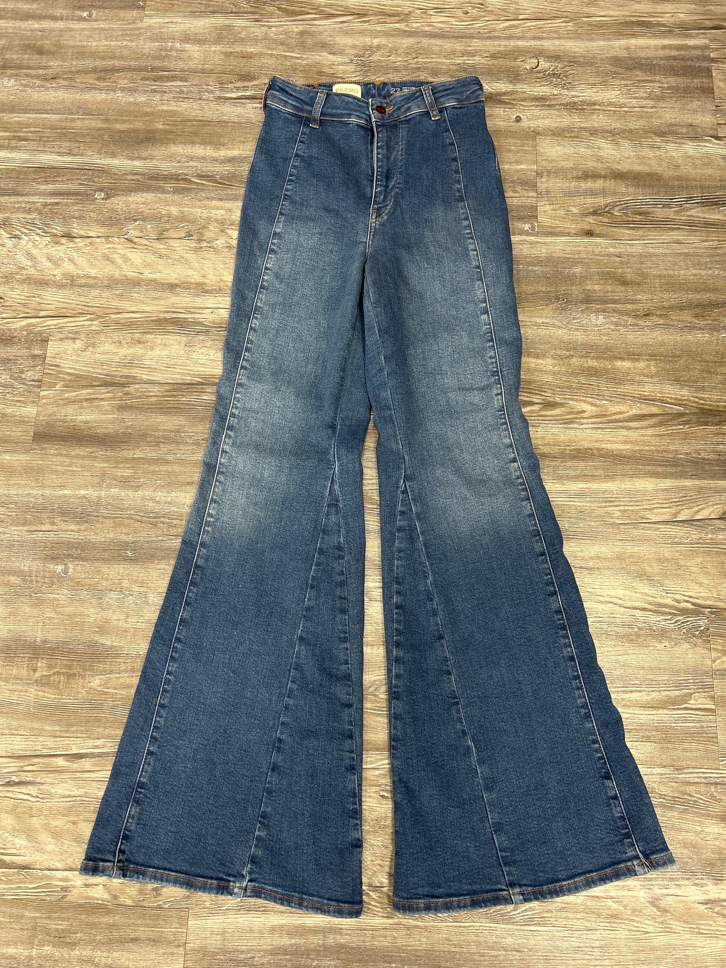 Jeans Flared By Pilcro In Blue Denim, Size: 4