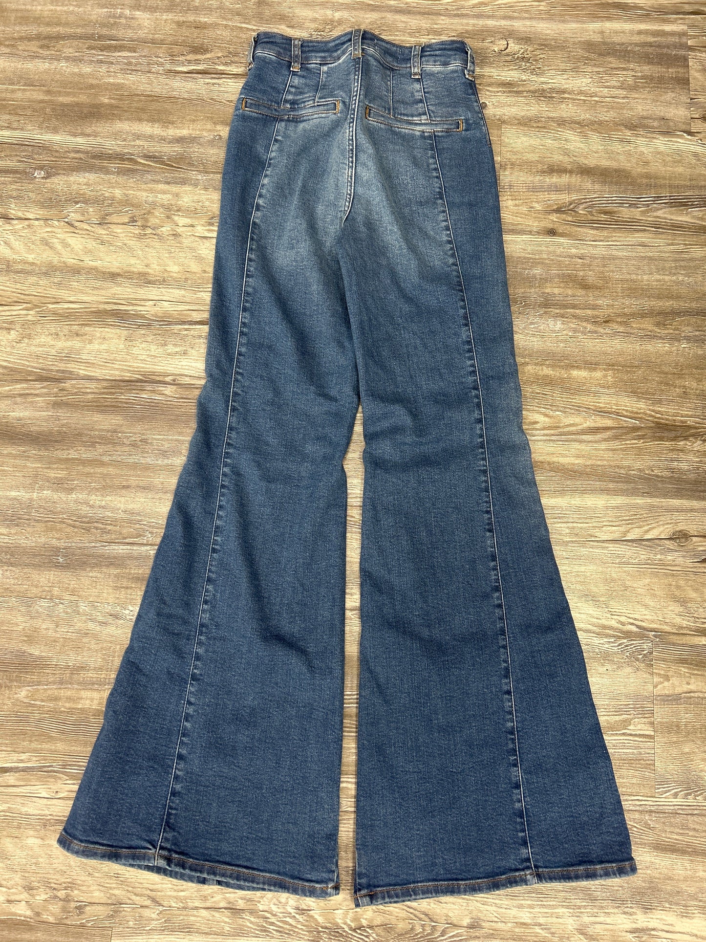 Jeans Flared By Pilcro In Blue Denim, Size: 4