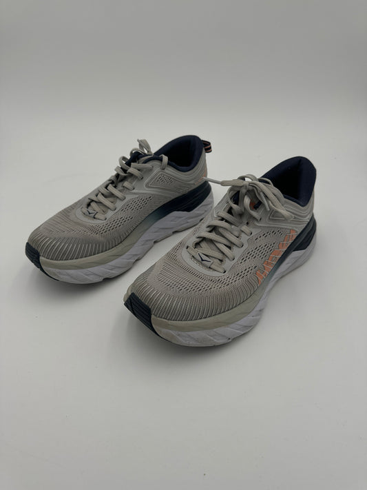 Shoes Athletic By Hoka In Grey, Size: 7.5