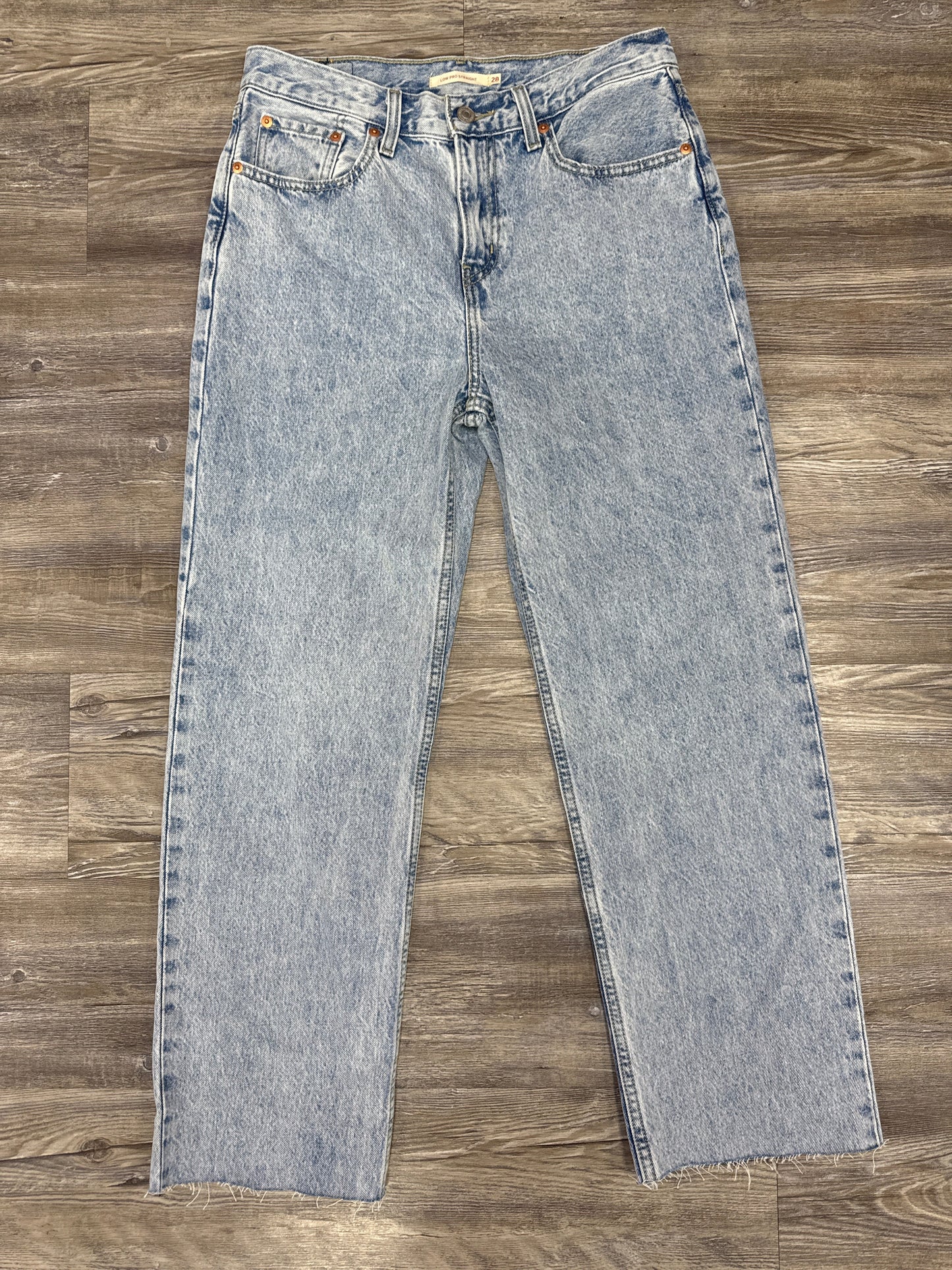 Jeans Straight By Levis In Blue Denim, Size: 6