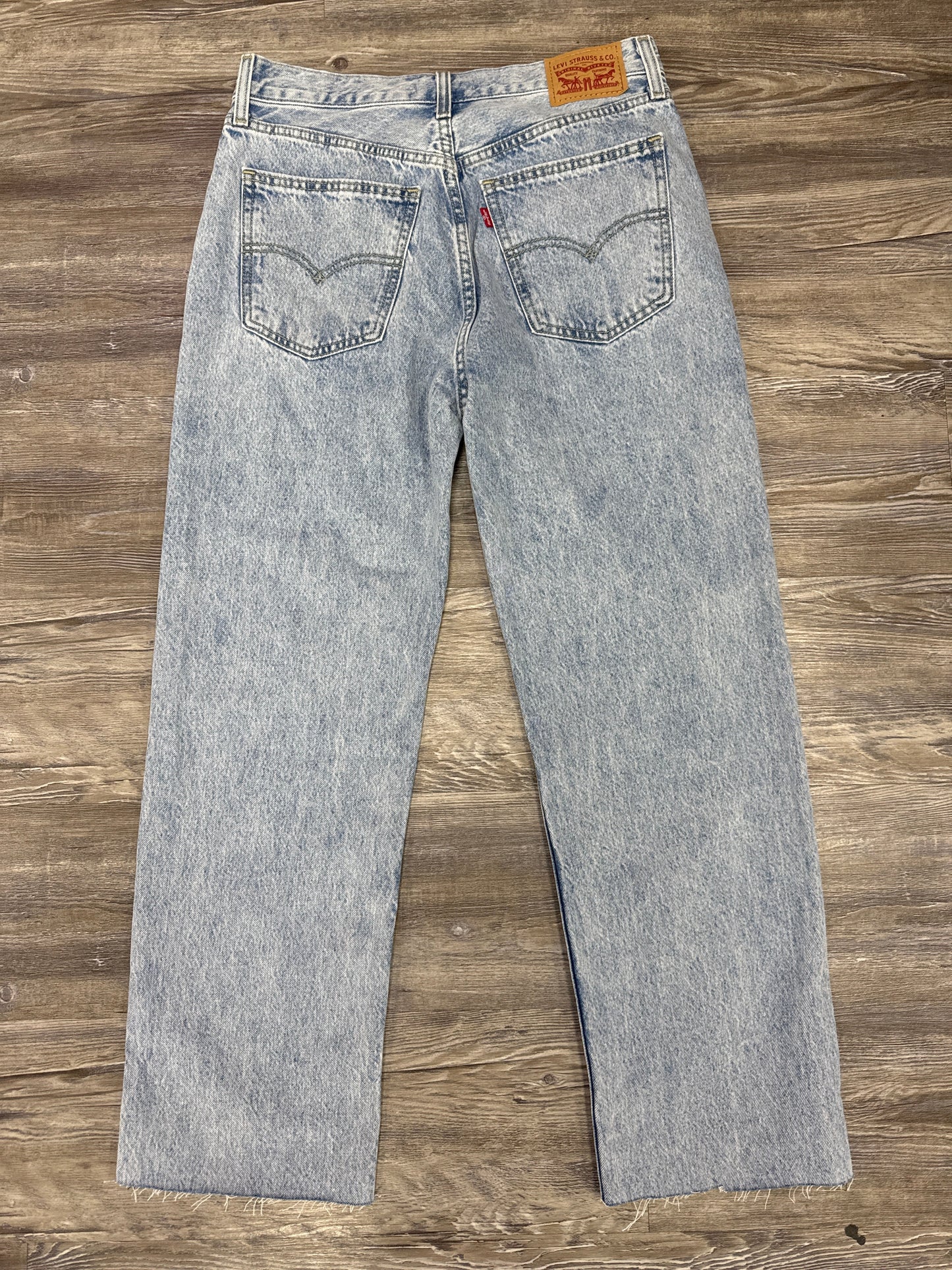 Jeans Straight By Levis In Blue Denim, Size: 6