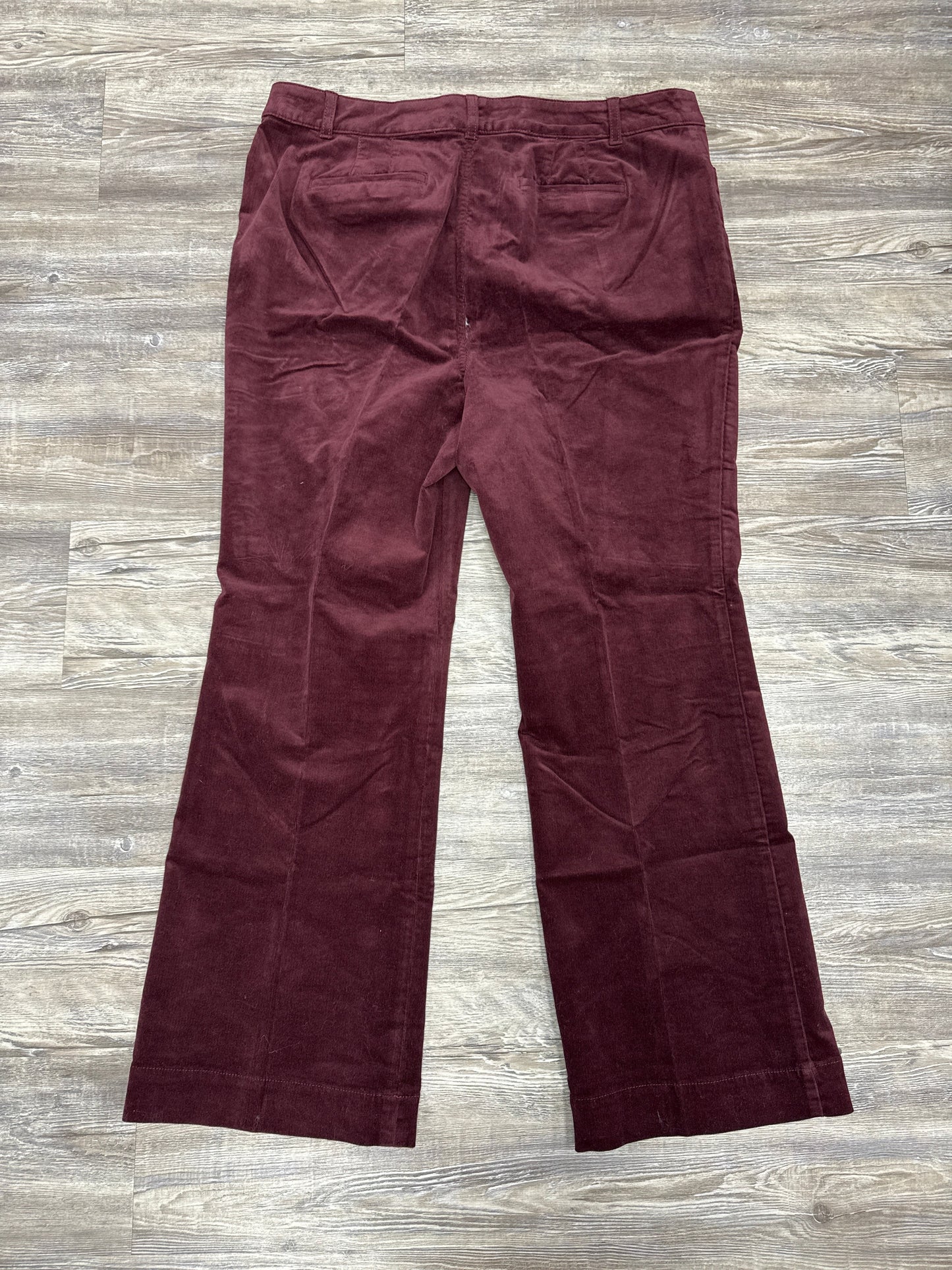 Pants Corduroy By Talbots In Maroon, Size: 18