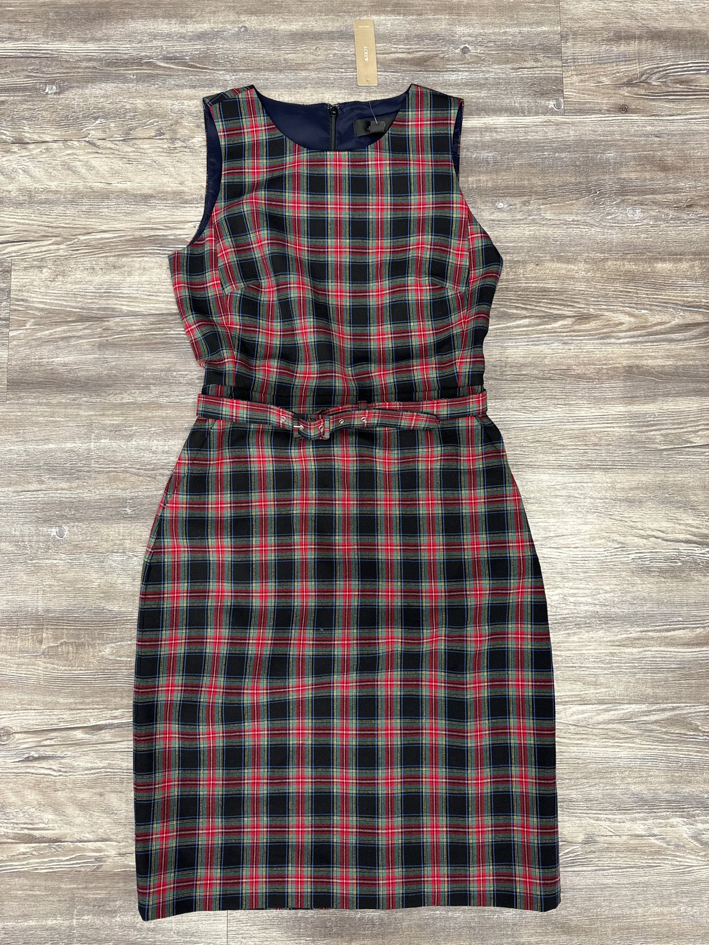 Dress Casual Midi By J. Crew In Plaid Pattern, Size: 2