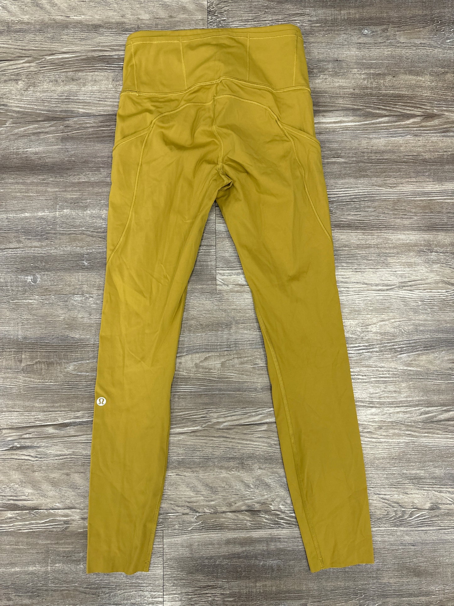 Athletic Leggings By Lululemon In Chartreuse, Size: 4