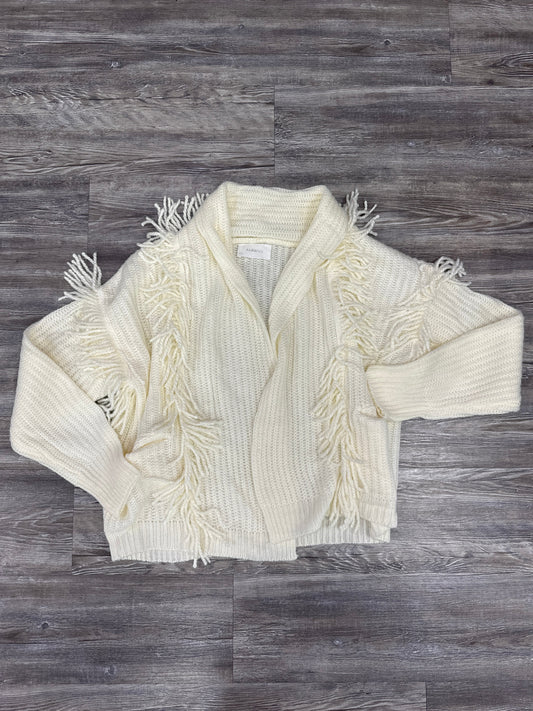 Sweater Cardigan By Six Fifty In Cream, Size: S